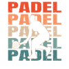 Cool Retro Text Silhouette Padel