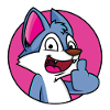 Thumbs up wolf