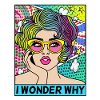 POP-ART COMIC GIRL ZASTANAWIAM SIĘ, DLACZEGO GRAFIKA