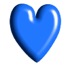 soft blue heart symbol love