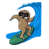 Sloth Surfer Surfboard Surfboard
