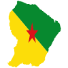 Carte drapeau Guyane 973