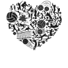 Volleyball Player Team Heart
