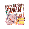 Gaming Axolotl Happy Birthday Human Geburtstag