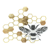 Hive with gold leaf