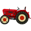 Retro Oldtimer-Traktor rot