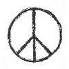 peace print black