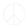 peace print white