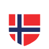 Norge - nasjonalflagg i våpenskjold
