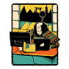 Samurai Computer Nerd Programmer Programming