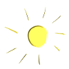 goldine sun shining cartoon symbol