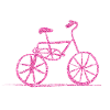 balades à vélo rose scintillantes