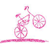 pink glittering bike ride pink