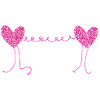hearts pink glitter pattern
