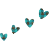 4 hearts fabric clothing blue