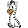 Cute Cartoon Zebra