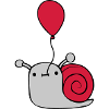 Cute balloon snail