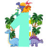 Dinosaur 1 Year Old 1st Birthday Party