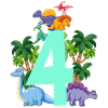 Dinosaure 4 ans fête d’anniversaire