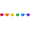 Rainbow Hearts LGBTQ Pride