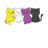 Nonbinært flag Non Binary Pride LGBTQ sød kat