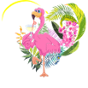 Flamingo Cocktail im Dschungel