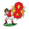 Ik ben 8 en kickin 'Football 8e verjaardag voetbal