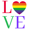 T-shirt Rainbow Love Heart Pride