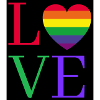 Rainbow Love Heart Pride Sticker