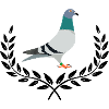 Pigeon with laurel wreath
