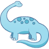 Cute little blue dinosaur