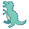 Cute little dinosaur blue T-Rex