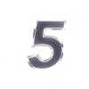 5 Number number luminous glowing