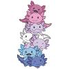 Bigender Flag Bi Pride LGBTQ Axolotl
