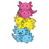 Pansexual Flag Pan Pride LGBTQ Axolotl