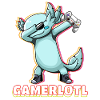 Dabbing Blue Axolotl Gamer, der elsker videospil