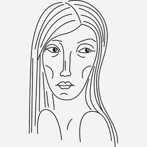 Illustration Woman Face Gesicht Frau von C.Schwarz