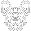 French Bulldog Tribal white R6Z