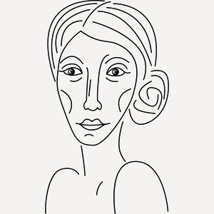 Illustration Woman Face Gesicht Frau von C.Schwarz