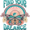 Find your Balance Butterfly Hippie