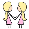 Girl Friends Friendship blond pink