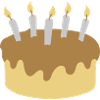 5 Candles Birthday Cake