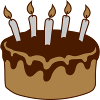 Chocolate Birthday Cake Candles