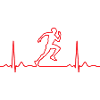 Ecg Heartbeat Line Symbol Runner
