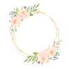 Flowers Circle Pastel customizable