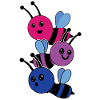 Abeille bisexuelle bisexuelle