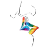Défilé LGBTQ Rainbow Flag Kiss