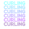 Curling Stone Player Retro