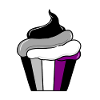 Ace Pride cupcake