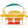 Retro sun and paragliding -